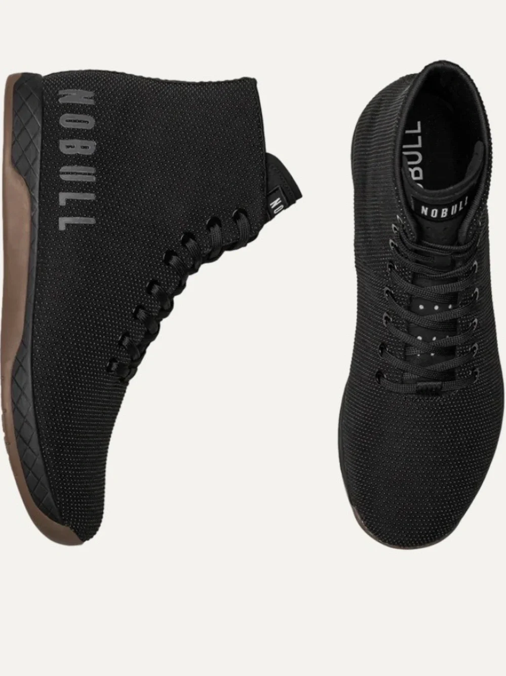 NOBULL Outwork High-Top Black Trainers Shoes Women’s Size 8.5 / Men’s 7 Like New